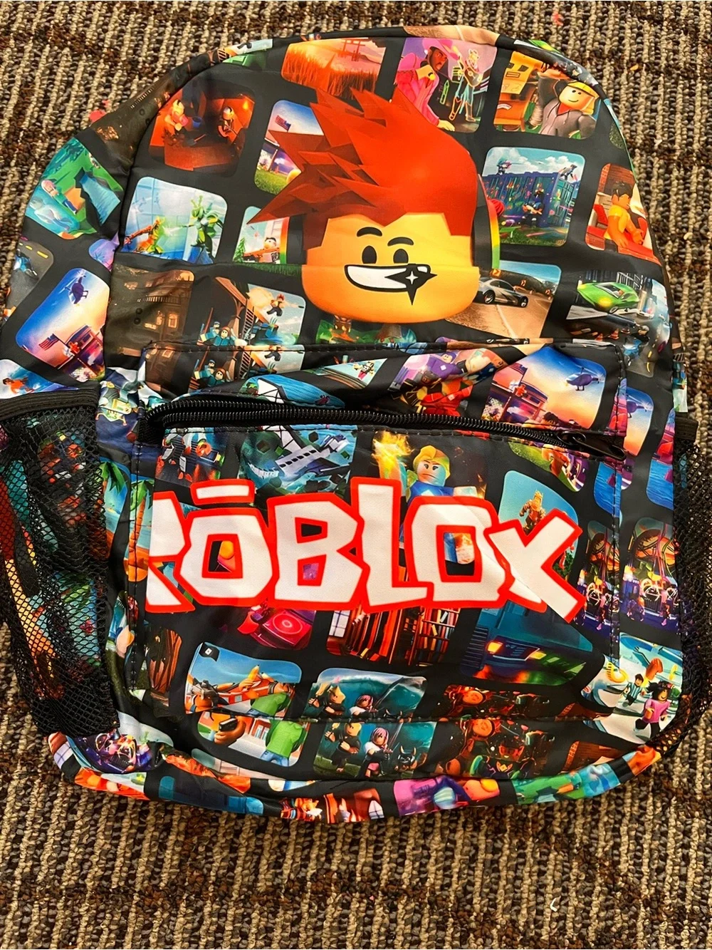 Kids Roblox Black Multi-Scene Character Backpack